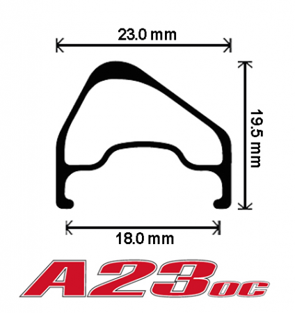 A23 OC 700c - Non Machined Side Wall