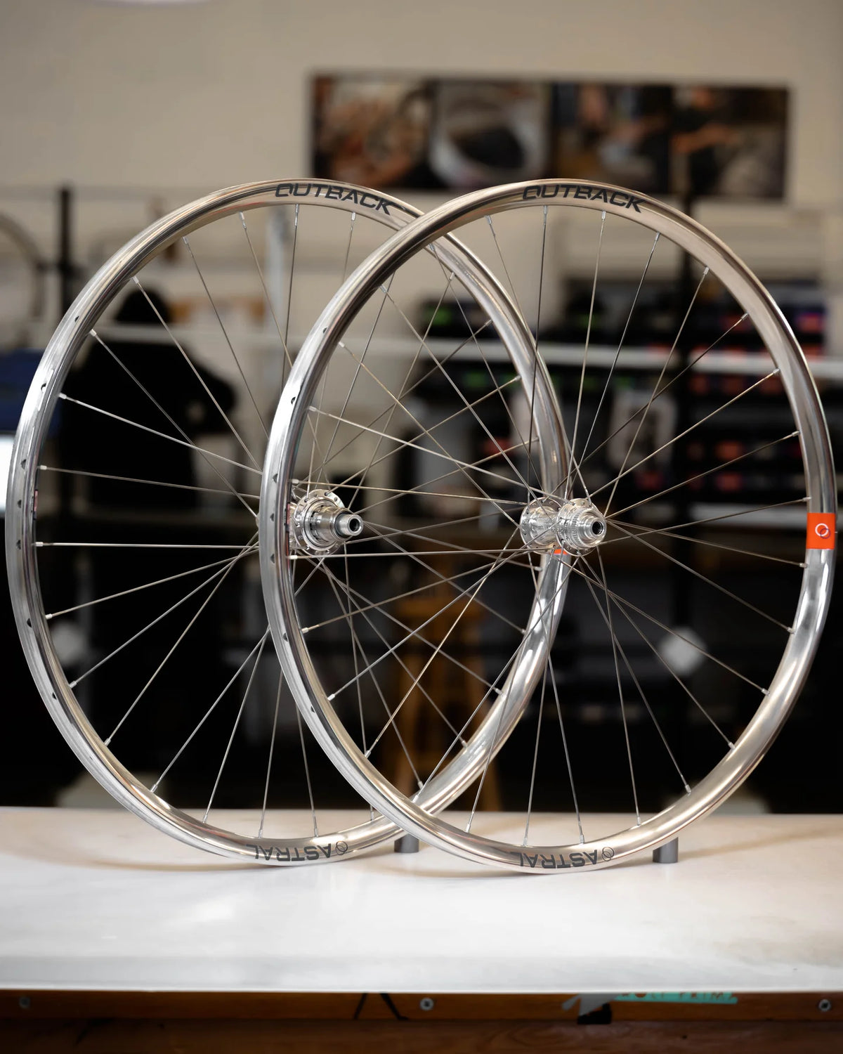 Polished Silver Outback Wheelset, 700c with White Industries CLD hubs