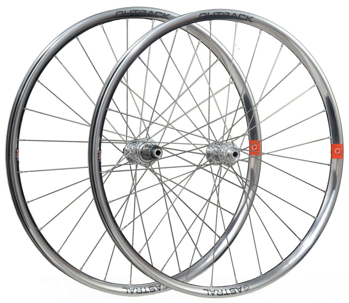 Polished Silver Outback Wheelset, 700c with White Industries CLD hubs