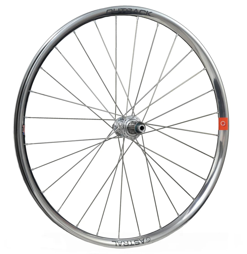 Polished Silver Outback Wheelset, 700c with White Industries CLD hubs