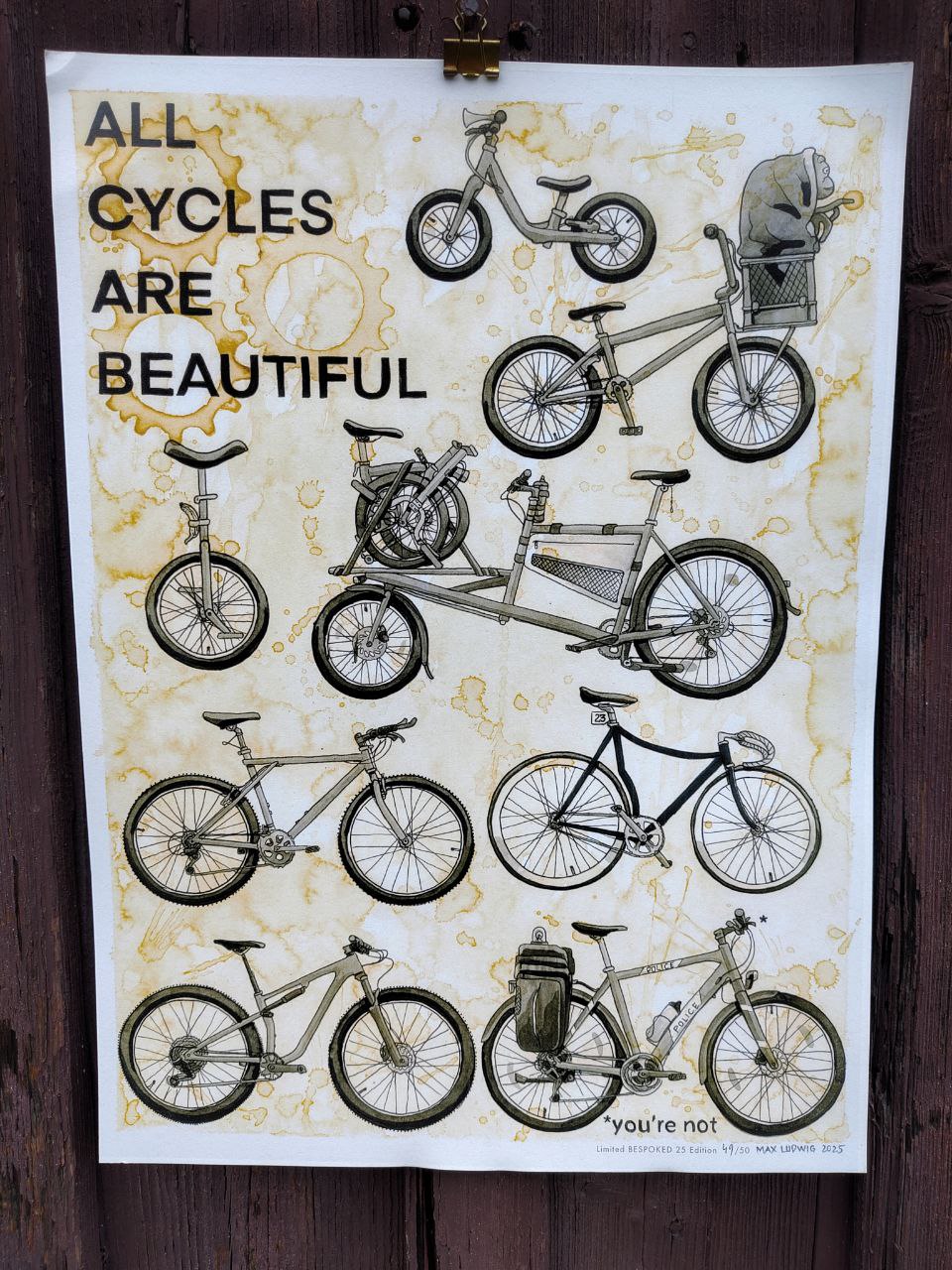 All Cyclists Are Beautiful print by Safety Third 23